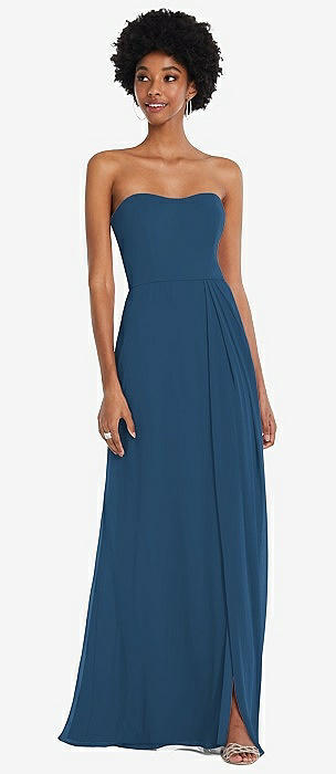 blue leopard dress Add You To The List Royal Blue Satin Leopard Dress – Shop the Mint main image 0