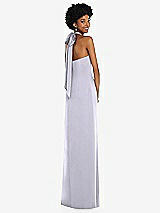 Alt View 1 Thumbnail - Silver Dove Draped Satin Grecian Column Gown with Convertible Straps