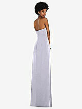 Alt View 6 Thumbnail - Silver Dove Draped Satin Grecian Column Gown with Convertible Straps