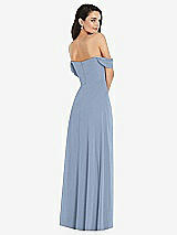Rear View Thumbnail - Cloudy Off-the-Shoulder Draped Sleeve Maxi Dress with Front Slit