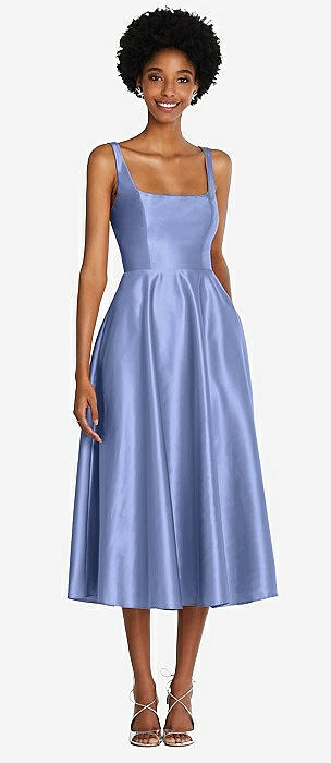Twisted One-Shoulder Multi Wear Convertible Bridesmaid Dresses Periwinkle