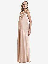 Side View Thumbnail - Cameo Cowl-Neck Tie-Strap Maternity Slip Dress
