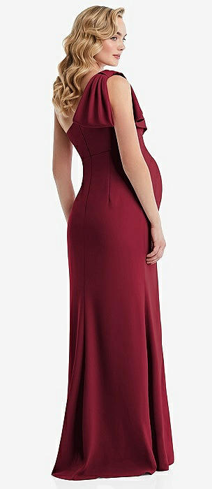 burgundy maternity bridesmaid dress