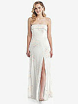 Front View Thumbnail - Spring Fling Cuffed Strapless Maxi Dress with Front Slit