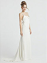 Side View Thumbnail - Ivory Cowl-Neck Convertible Strap Mermaid Wedding Dress
