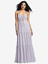 Alt View 2 Thumbnail - Moondance Drawstring Bodice Gathered Tie Open-Back Maxi Dress with Tiered Skirt