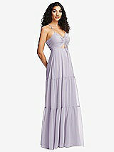 Side View Thumbnail - Moondance Drawstring Bodice Gathered Tie Open-Back Maxi Dress with Tiered Skirt