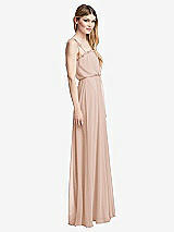 Side View Thumbnail - Cameo Skinny Tie-Shoulder Ruffle-Trimmed Blouson Maxi Dress