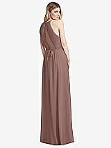 Rear View Thumbnail - Sienna Illusion Back Halter Maxi Dress with Covered Button Detail