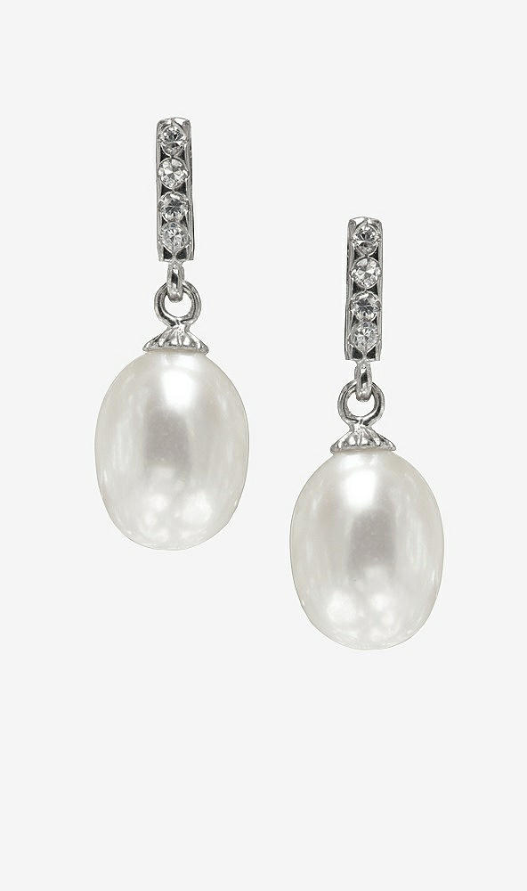 Front View - Natural Pearl Deco Drop Earrings