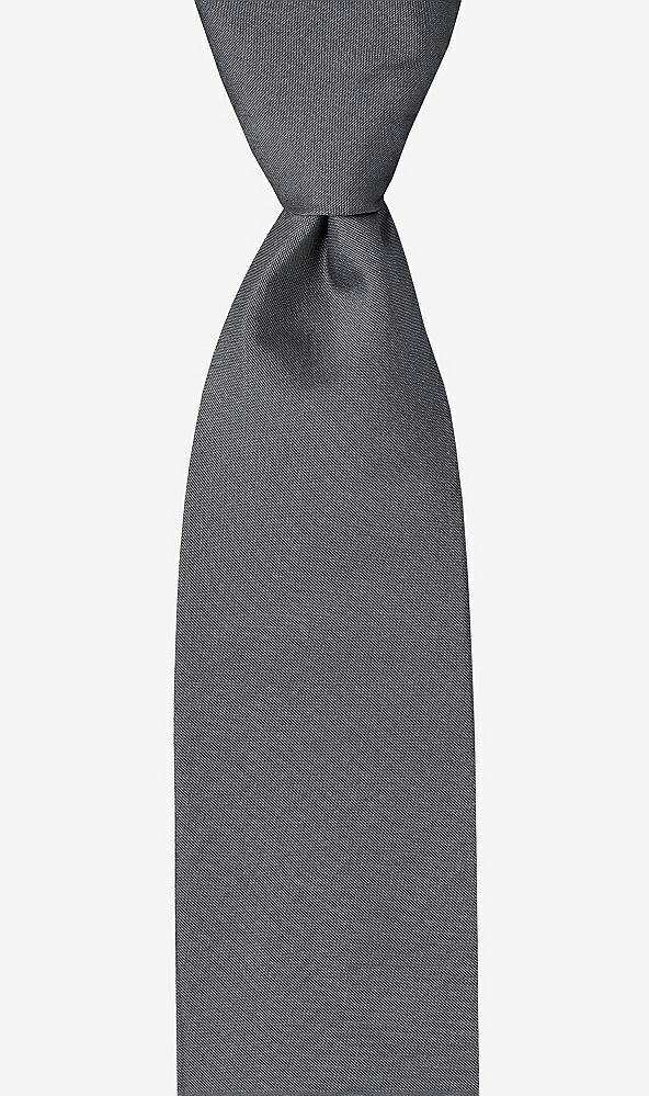 Front View - Ebony Peau de Soie Boy's 50" Necktie by After Six