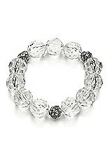 Front View Thumbnail - Clear Faceted Clear Resin Bauble Bracelet