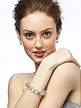 Rear View Thumbnail - Clear Faceted Clear Resin Bauble Bracelet