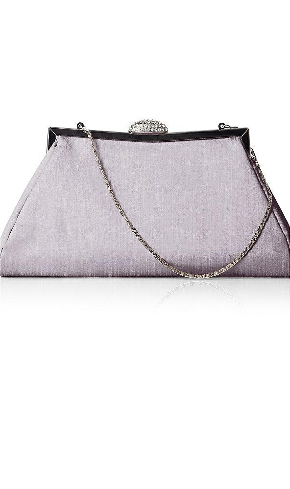 Back View - Jubilee Dupioni Trapezoid Clutch with Jeweled Clasp
