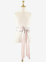 Front View Thumbnail - Blush Matte Satin Flower Girl Sash
