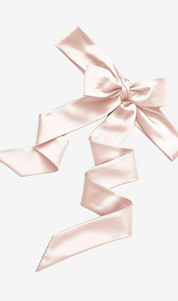 Back View - Blush Matte Satin Flower Girl Sash