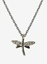 Front View Thumbnail - Gold Dragonfly Charm Necklace