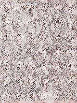 Front View Thumbnail - Rose - PANTONE Rose Quartz Rococo Metallic Lace Fabric by the yard