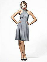 Alt View 1 Thumbnail - Platinum Twist Wrap Convertible Mini Dress