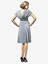 Rear View Thumbnail - Platinum Twist Wrap Convertible Mini Dress