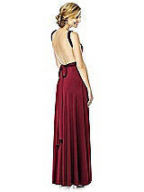 Alt View 4 Thumbnail - Burgundy Twist Wrap Convertible Maxi Dress