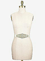 Rear View Thumbnail - Ivory Jackie - Vintage Medallion Bridal Sash
