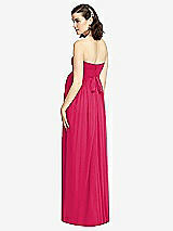 Rear View Thumbnail - Vivid Pink Draped Bodice Strapless Maternity Dress