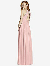 Rear View Thumbnail - Rose - PANTONE Rose Quartz Cutout Open-Back Shirred Halter Maxi Dress