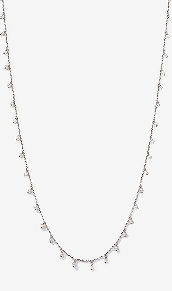 Front View - Silver Freshwater Pearl Necklace