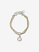 Front View Thumbnail - Rose - PANTONE Rose Quartz Sterling and Gold Plate Bella Bracelet