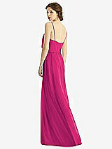 Rear View Thumbnail - Think Pink V-Neck Blouson Bodice Chiffon Maxi Dress