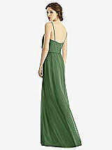 Rear View Thumbnail - Vineyard Green V-Neck Blouson Bodice Chiffon Maxi Dress