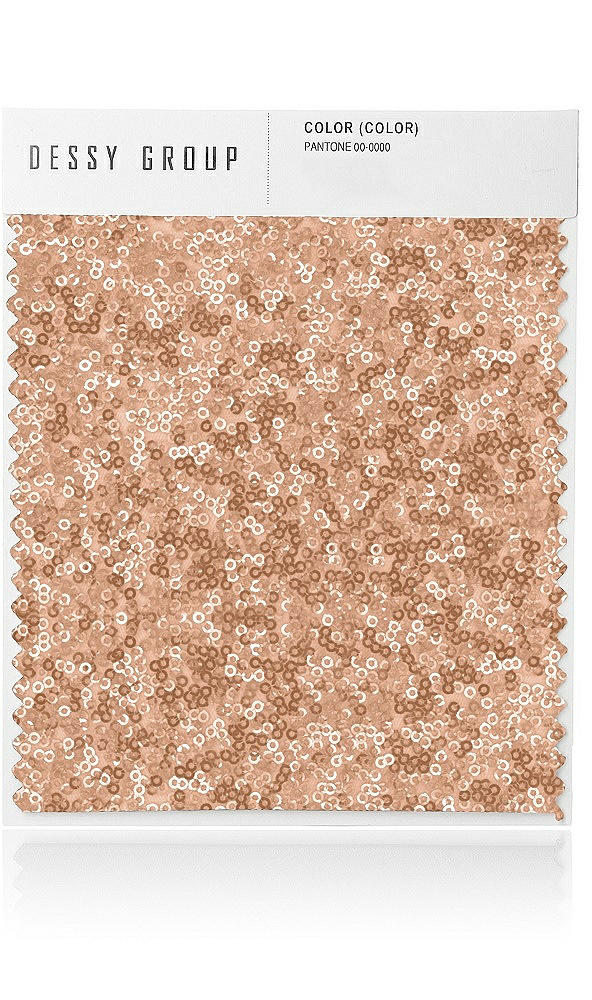 Front View - Copper Rose Elle Sequin Fabric Swatch
