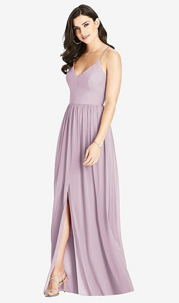 Front View - Suede Rose Criss Cross Strap Backless Maxi Dress