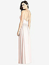 Rear View Thumbnail - Blush Criss Cross Strap Backless Maxi Dress
