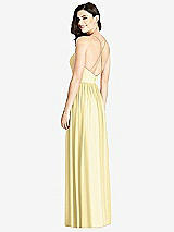 Rear View Thumbnail - Pale Yellow Criss Cross Strap Backless Maxi Dress