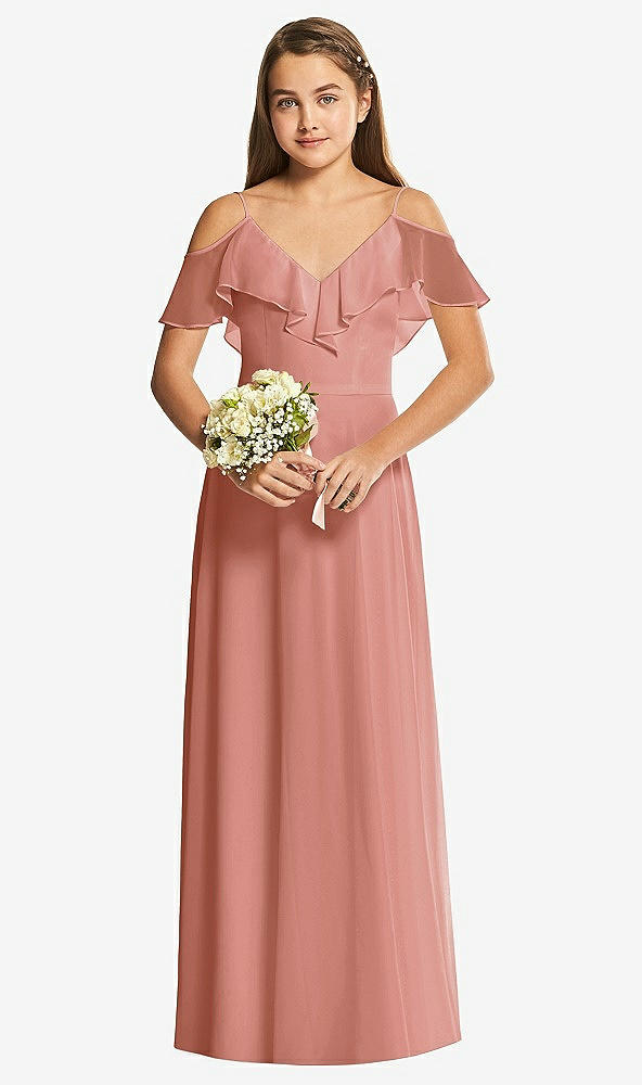 Front View - Desert Rose Dessy Collection Junior Bridesmaid Dress JR548