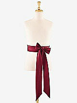 Front View Thumbnail - Burgundy Satin Twill Flower Girl Sash