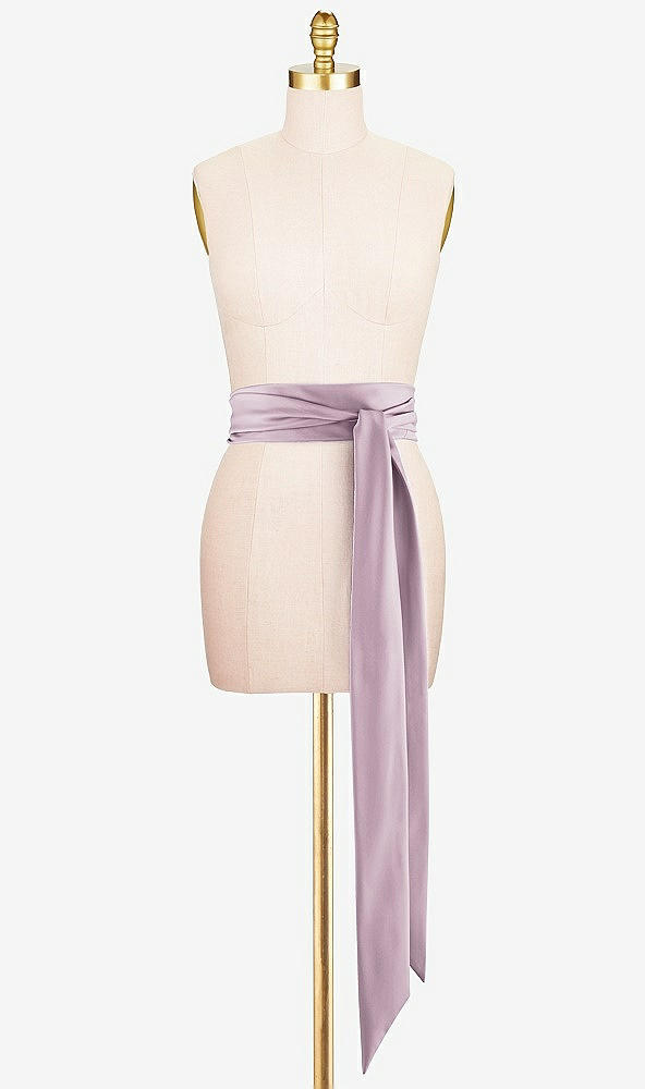Front View - Suede Rose Satin Twill Wedding Sash
