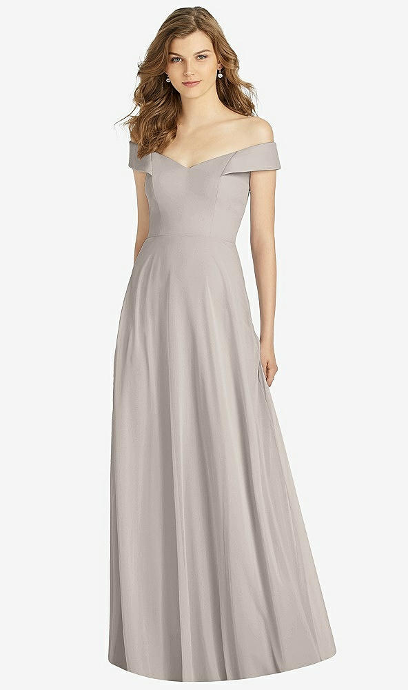 Front View - Taupe Bella Bridesmaid Dress BB123