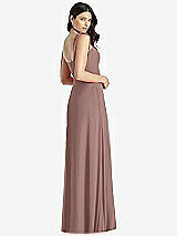 Rear View Thumbnail - Sienna Tie-Shoulder Chiffon Maxi Dress with Front Slit