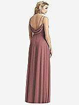Front View Thumbnail - Rosewood Cowl-Back Double Strap Maxi Dress with Side Slit