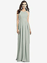 Alt View 1 Thumbnail - Willow Green Criss Cross Back Crepe Halter Dress with Pockets
