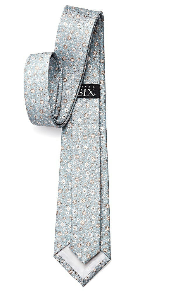 Back View - Icelandic/topaz/ivory Arnit Floral Jacquard Modern Necktie