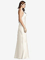 Side View Thumbnail - Ivory Cowl-Neck Convertible Maxi Slip Dress - Reese
