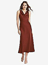 Front View Thumbnail - Auburn Moon Cowl-Neck Midi Tank Dress - Esme