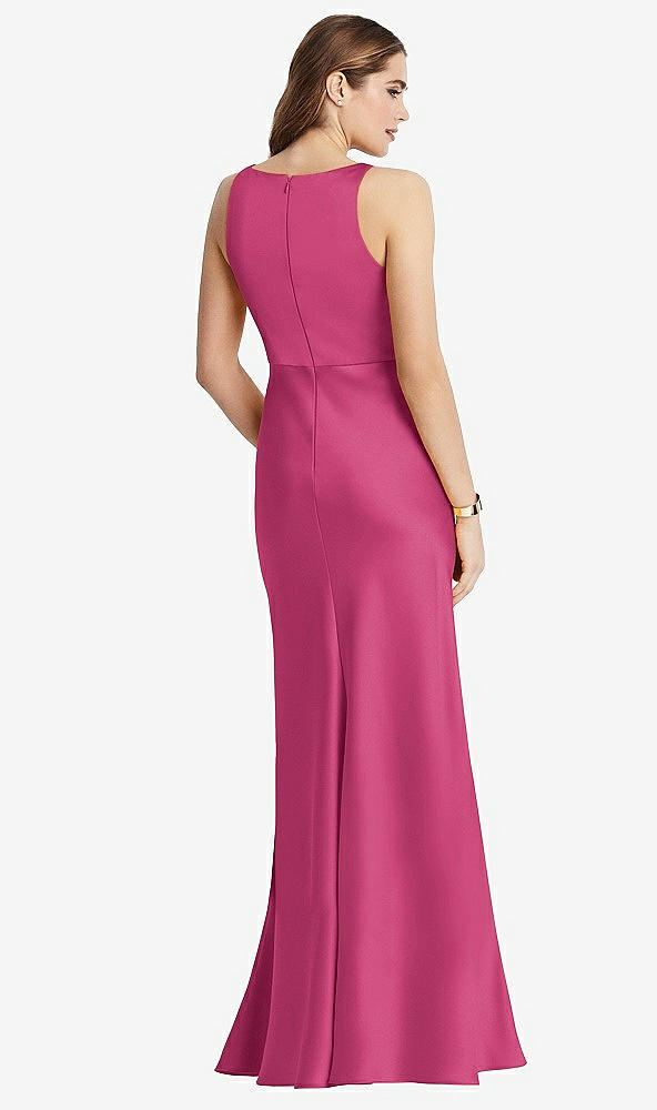 Back View - Tea Rose Cowl-Neck Maxi Tank Dress - Nova