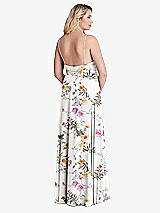 Alt View 2 Thumbnail - Butterfly Botanica Ivory Chiffon Maxi Wrap Dress with Sash - Cora