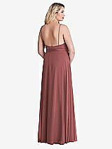 Alt View 2 Thumbnail - English Rose Chiffon Maxi Wrap Dress with Sash - Cora