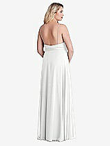 Alt View 2 Thumbnail - White Chiffon Maxi Wrap Dress with Sash - Cora